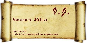 Vecsera Júlia névjegykártya