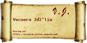 Vecsera Júlia névjegykártya